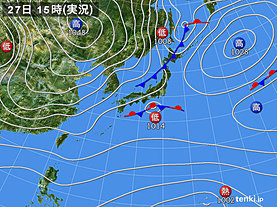 実況天気図(2019年11月27日)