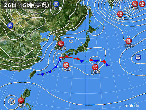 過去の実況天気図 19年12月26日 日本気象協会 Tenki Jp