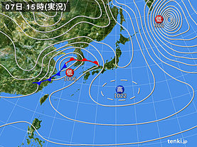 実況天気図(2020年01月07日)