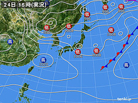 実況天気図(2020年04月24日)