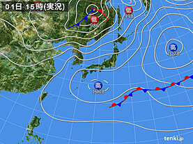 実況天気図(2020年05月01日)