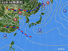 実況天気図(2020年05月02日)