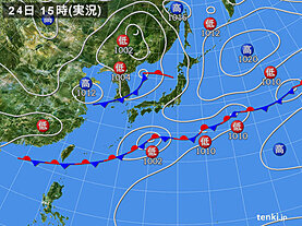 実況天気図(2020年05月24日)