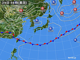 実況天気図(2020年05月29日)