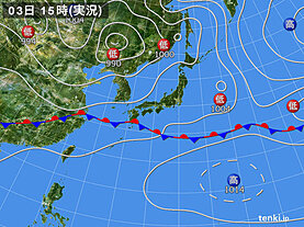 実況天気図(2020年06月03日)