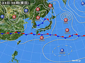 実況天気図(2020年06月04日)