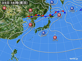 実況天気図(2020年08月05日)