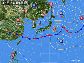 実況天気図(2020年09月15日)