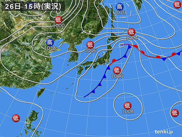 実況天気図(2020年09月26日)