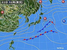 実況天気図(2020年12月03日)