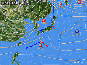 実況天気図(2021年01月05日)