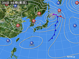 実況天気図(2021年04月30日)