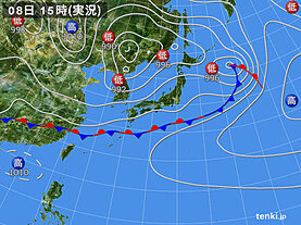 実況天気図(2021年05月08日)