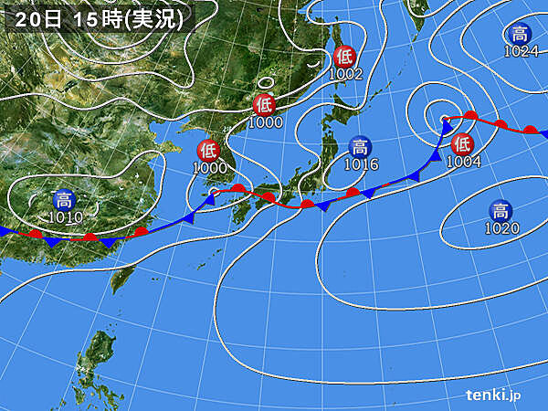 実況天気図(2021年05月20日)