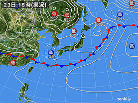 実況天気図(2021年05月23日)