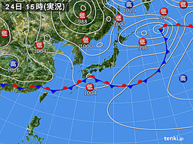 実況天気図(2021年05月24日)