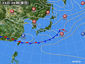 実況天気図(2021年05月25日)