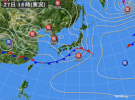 実況天気図(2021年05月27日)