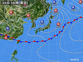 実況天気図(2021年05月30日)