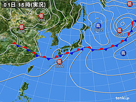 実況天気図(2021年07月01日)