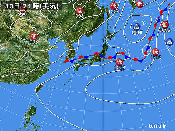 人気ブランド 過去の実況天気図(2021年07月10日) tenki.jp 日本気象協会 - ビジネス・経済