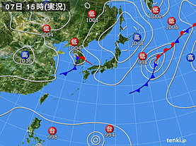 実況天気図(2021年09月07日)