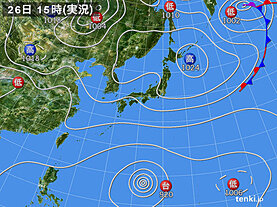 実況天気図(2021年09月26日)