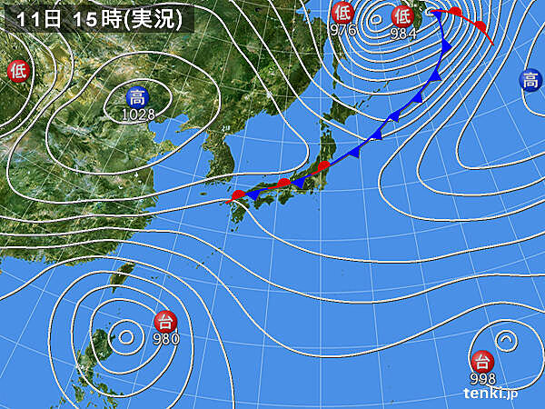 過去の実況天気図 21年10月11日 日本気象協会 Tenki Jp
