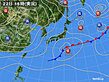 2021年10月22日の実況天気図