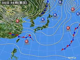 実況天気図(2021年11月06日)