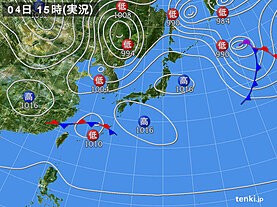 実況天気図(2022年03月04日)