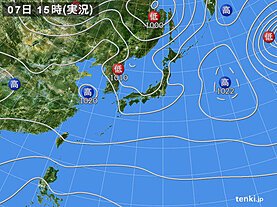 実況天気図(2022年04月07日)