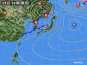 実況天気図(2022年04月26日)