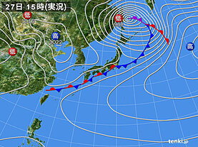 実況天気図(2022年04月27日)