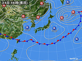 実況天気図(2022年05月24日)