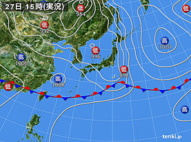 実況天気図(2022年05月27日)