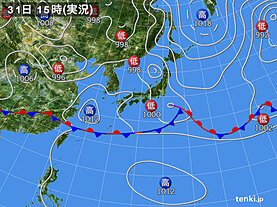 実況天気図(2022年05月31日)