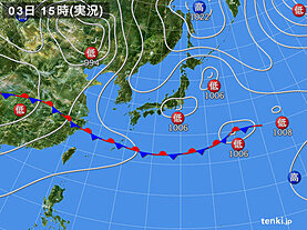 実況天気図(2022年06月03日)