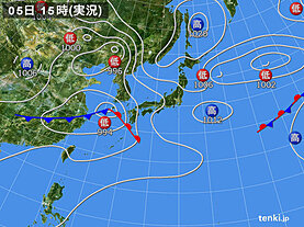 実況天気図(2022年06月05日)