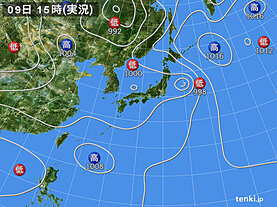 実況天気図(2022年07月09日)