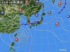 実況天気図(2022年09月03日)