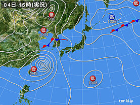 実況天気図(2022年09月04日)