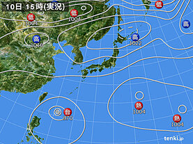 実況天気図(2022年09月10日)