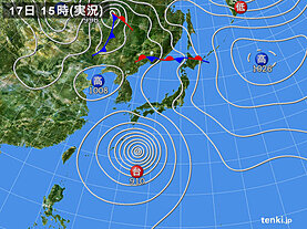 実況天気図(2022年09月17日)