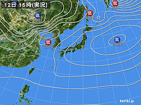 実況天気図(2022年11月12日)