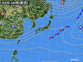 実況天気図(2022年12月05日)