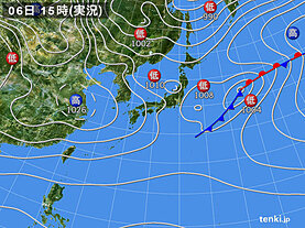 実況天気図(2022年12月06日)