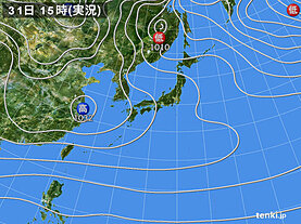 実況天気図(2022年12月31日)
