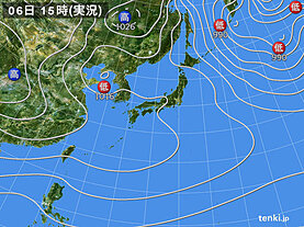 実況天気図(2023年01月06日)