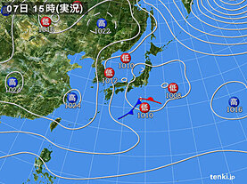 実況天気図(2023年01月07日)